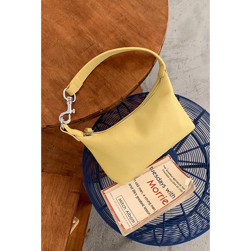 Простая маленькая сумка под мышкой с узором личи для женщин, новая весенняя модная сумочка 2022 года, универсальная наплечная сумка-мессенджер