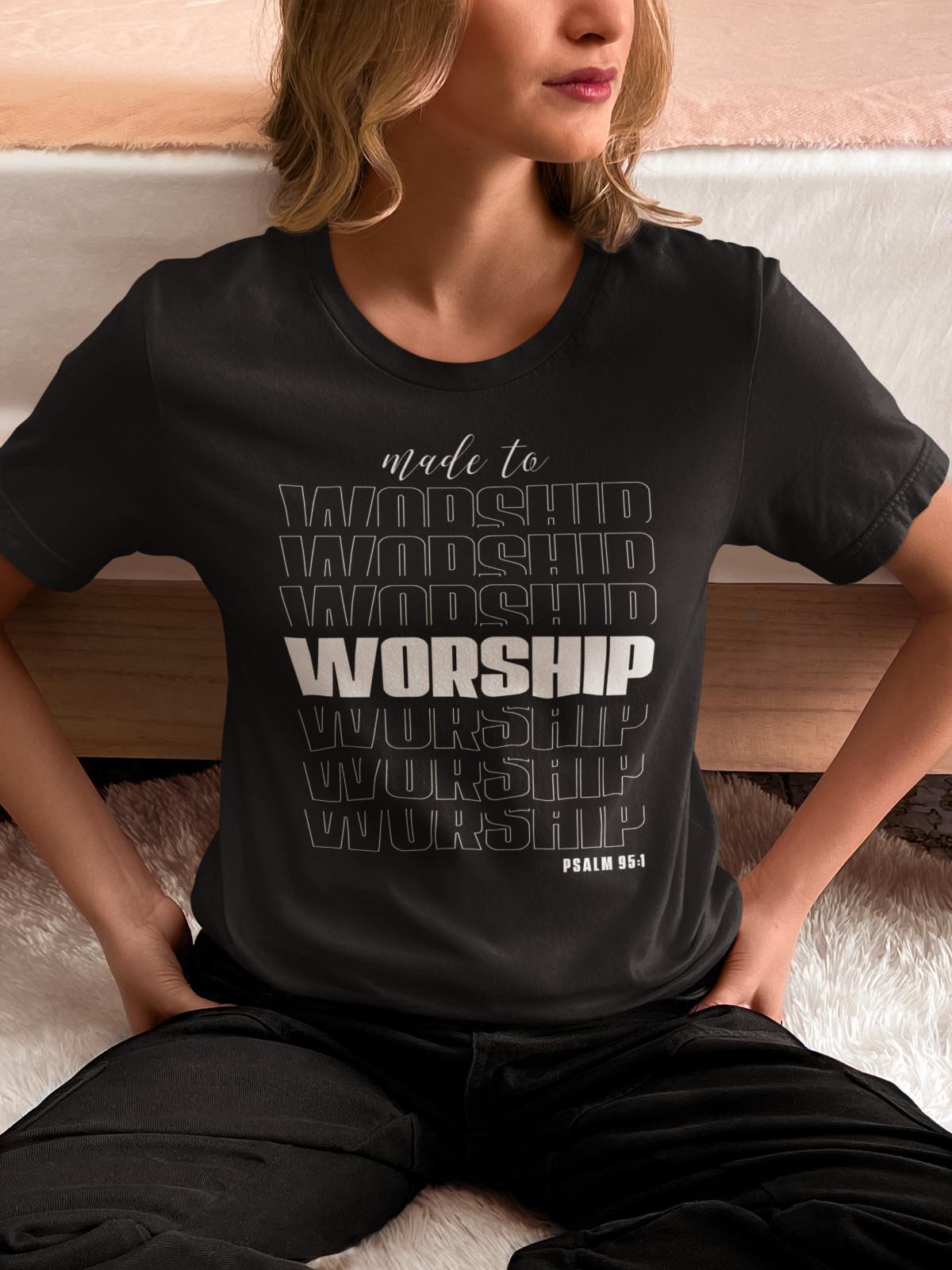 Worship Graphic T-Shirt Mens Womens Tees Top Christian Gift for Men Women Faith Praise Jesus Tee M
Worship Graphic T-Shirt Mens Womens Tees Top Christian Gift for Men Women Faith Praise Jesus Tee M