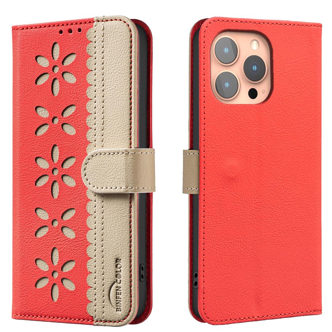 For iPhone 15 Pro Max Leather Case BINFEN COLOR BF36 Floral Pattern Phone Cover RFID Blocking Wallet Stand Red
For iPhone 15 Pro Max Leather Case BINFEN COLOR BF36 Floral Pattern Phone Cover RFID Blocking Wallet Stand Red
