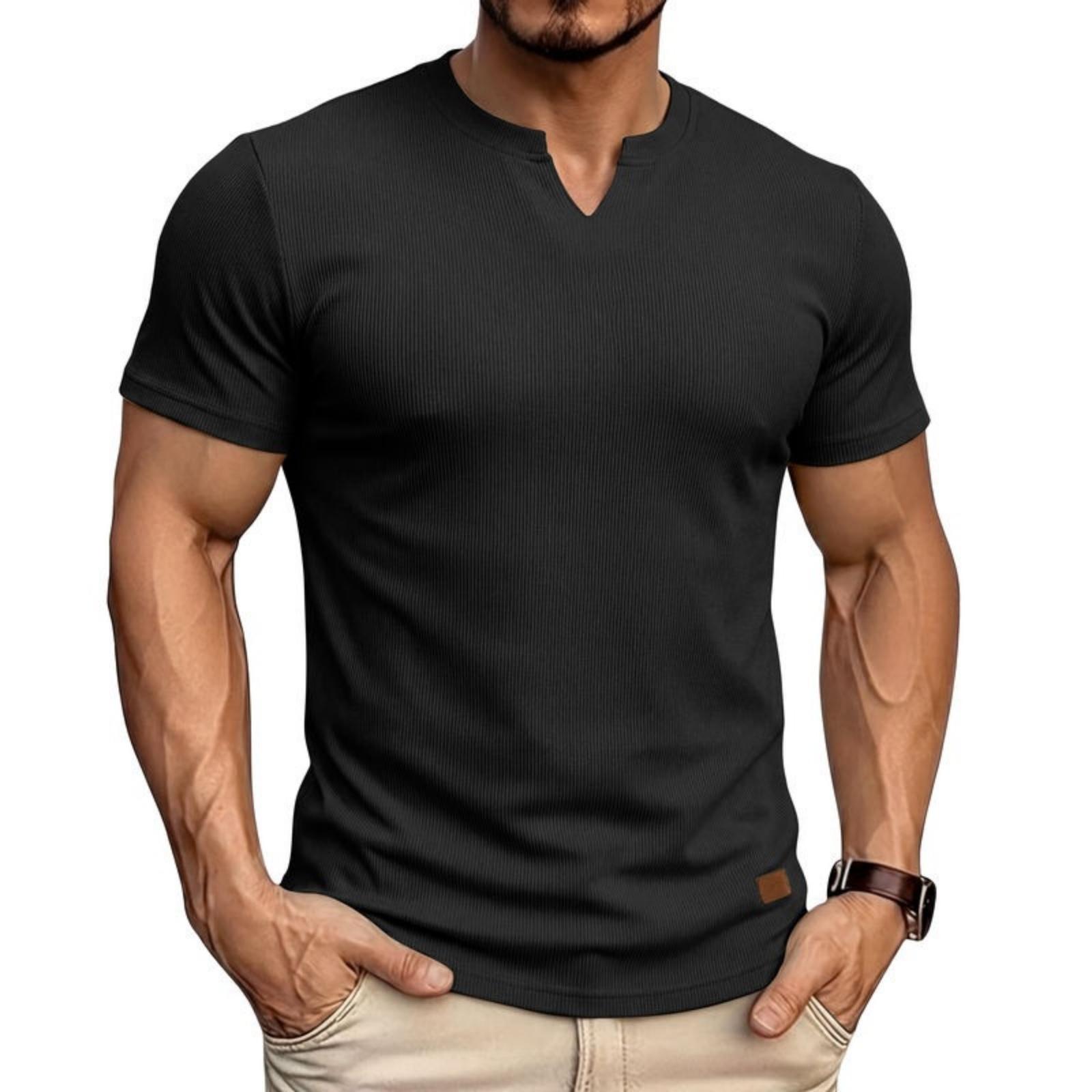Men s Casual -color V-neck Short-sleeved T-shirt - Men s Outdoor Fitness Running Sports Jacket L
Men s Casual -color V-neck Short-sleeved T-shirt - Men s Outdoor Fitness Running Sports Jacket L