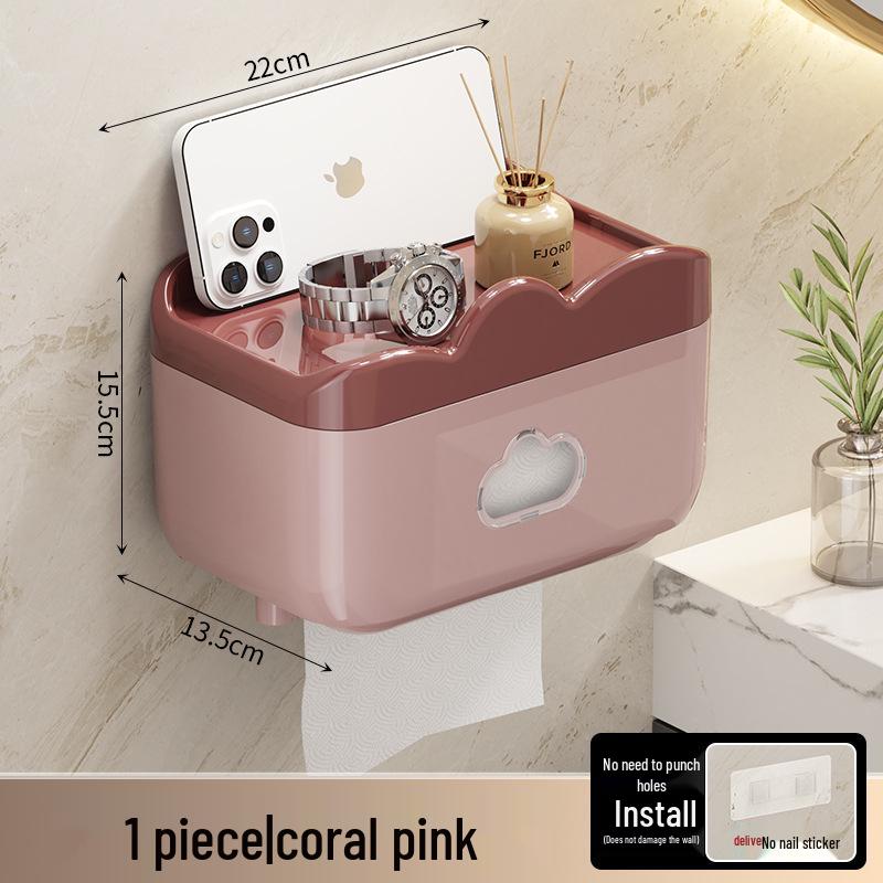 Waterproof Toilet Tissue Box: No-Drill Pull-Out Paper Holder
Waterproof Toilet Tissue Box: No-Drill Pull-Out Paper Holder