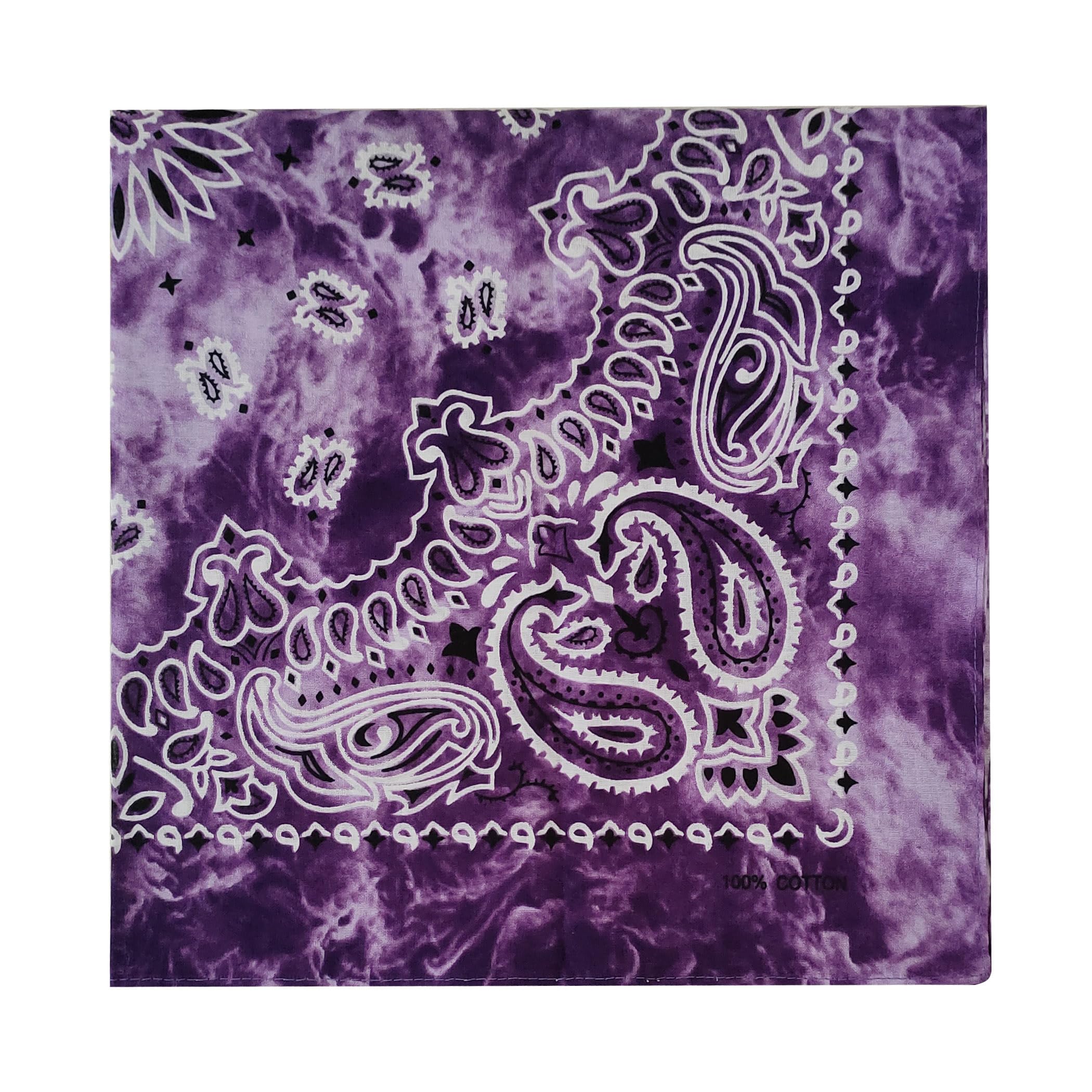 kakatrend Paisley Bandana 100% Cotton Tie-dye Purple Bandana Adults Stylish Handkerchief Cotton Bandana Unisex Durag Large Men Purple 55cm x 55cm
kakatrend Paisley Bandana 100% Cotton Tie-dye Purple Bandana Adults Stylish Handkerchief Cotton Bandana Unisex Durag Large Men Purple 55cm x 55cm