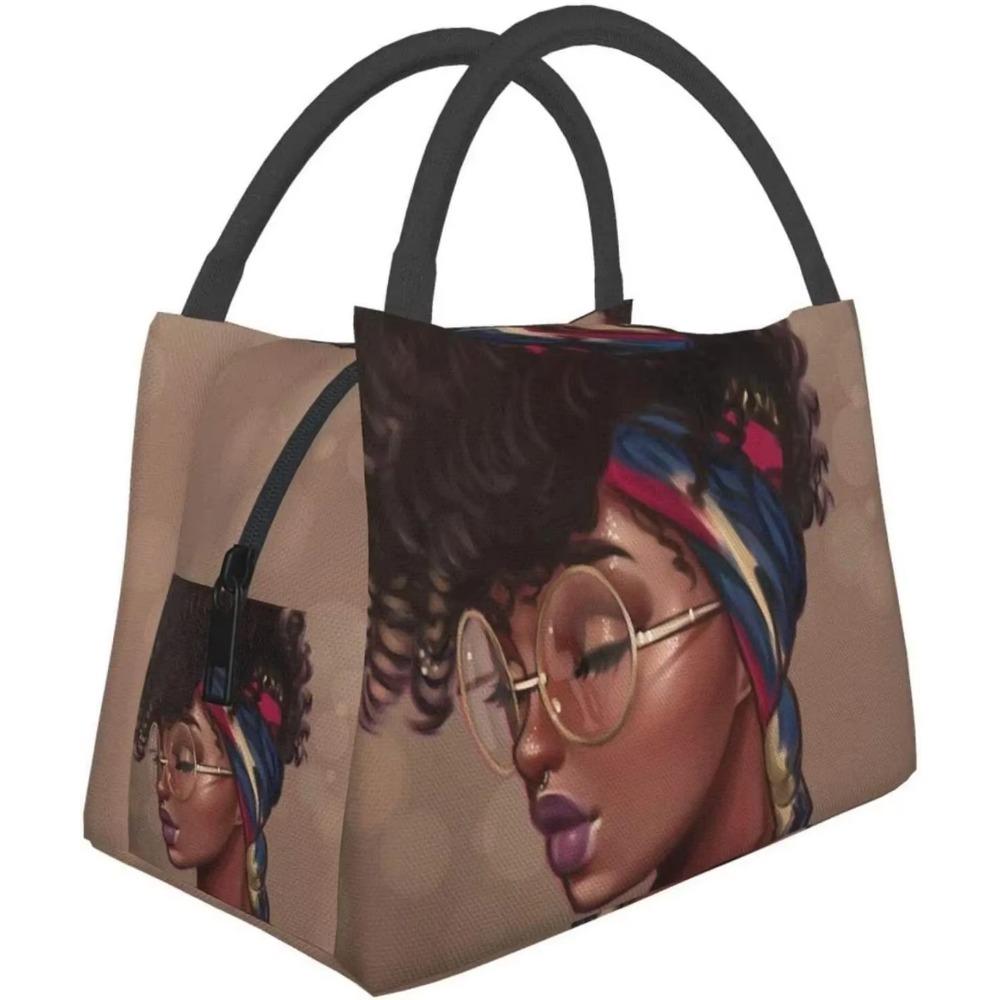 Африканская женская многоразовая термосумка для ланча, большой изолированный ланч-бокс, прочная сумка-холодильник для ланча, сумки-тоут для девочек, офис, пикник 28x17x16CM