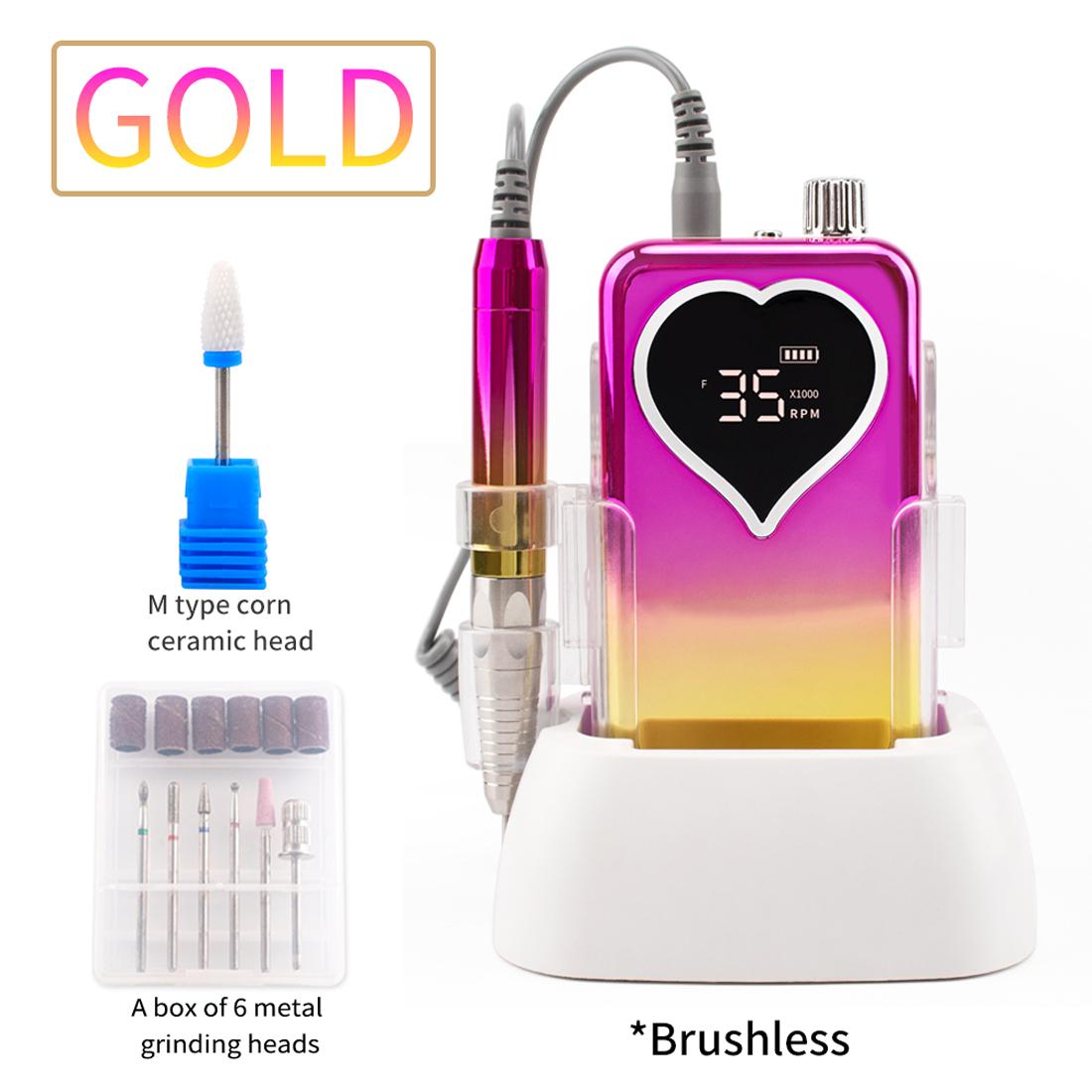 BEPAN 35000RPM Nail Drill Machine Brushless Durable Manicure Drill Rechargeable Cordless Efile For Acrylic Gel Nails Salon US золотий
BEPAN 35000RPM Nail Drill Machine Brushless Durable Manicure Drill Rechargeable Cordless Efile For Acrylic Gel Nails Salon US золотий