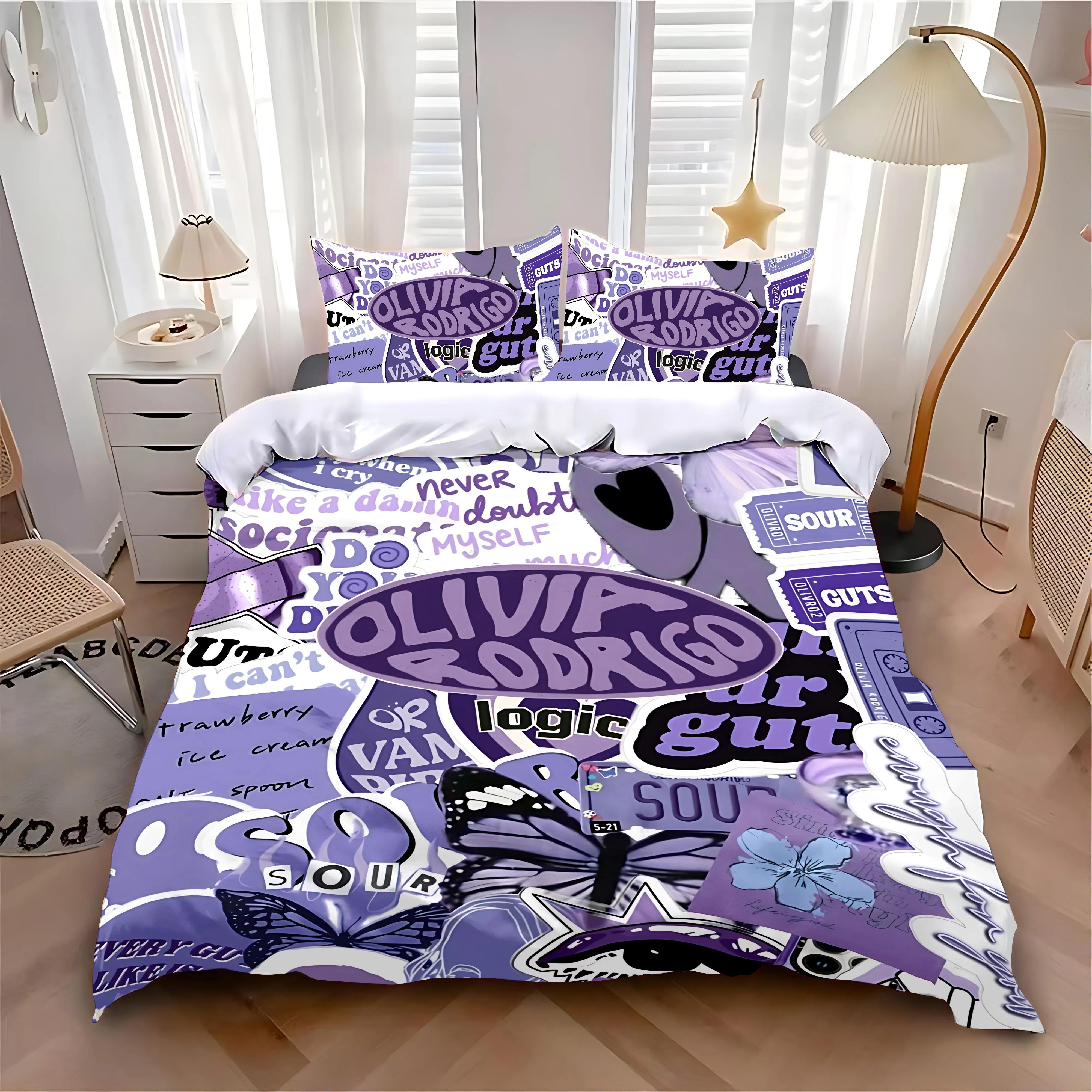 Duvet Cover Pillowcase Bedding Set Hot O-Olivias R-Rodrigos Adult Boy Girl Bedroom Decoration Single Double Large Size EU Single(135*200cm)3pcs
Duvet Cover Pillowcase Bedding Set Hot O-Olivias R-Rodrigos Adult Boy Girl Bedroom Decoration Single Double Large Size EU Single(135*200cm)3pcs