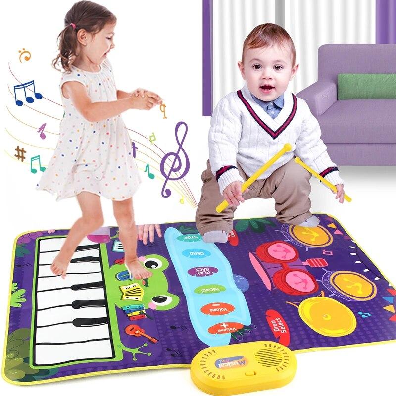 2 In 1 Piano Mat for Kids Piano Keyboard & Jazz Drum Music Touch Play Carpet Baby Toddlers Music Instrument Education Toys Gift
2 In 1 Piano Mat for Kids Piano Keyboard & Jazz Drum Music Touch Play Carpet Baby Toddlers Music Instrument Education Toys Gift
