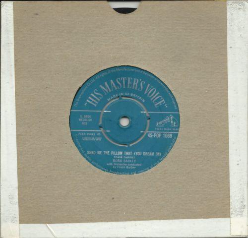 7inch Record RUSS SAINTY Send Me The Pillow That You Dream O 45POP1069 His Masters Vo 1962 UK Pop Used
7inch Record RUSS SAINTY Send Me The Pillow That You Dream O 45POP1069 His Masters Vo 1962 UK Pop Used