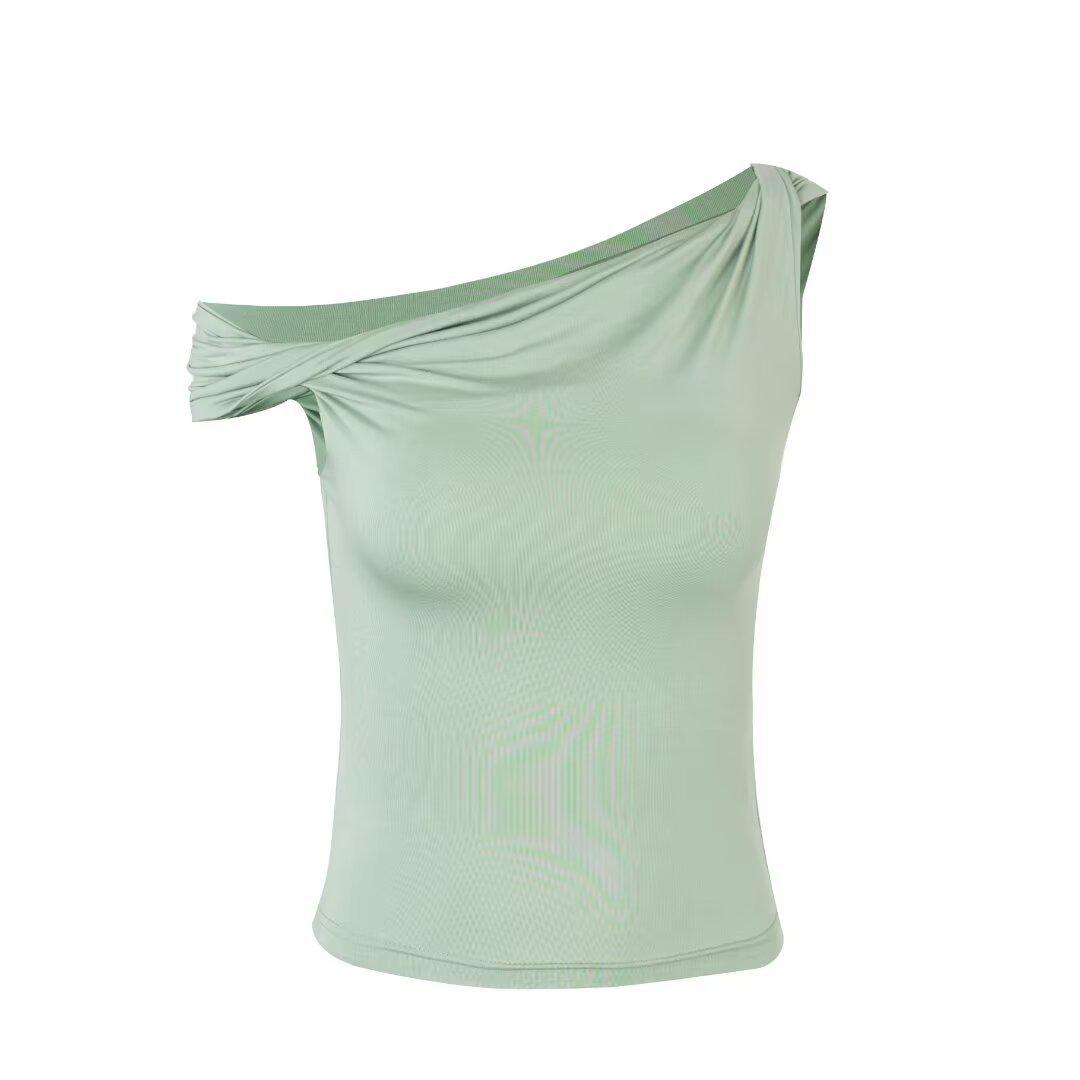 Off-shoulder Pleated Elastic Vest T-Shirt: New Summer Style Small зелений
Off-shoulder Pleated Elastic Vest T-Shirt: New Summer Style Small зелений