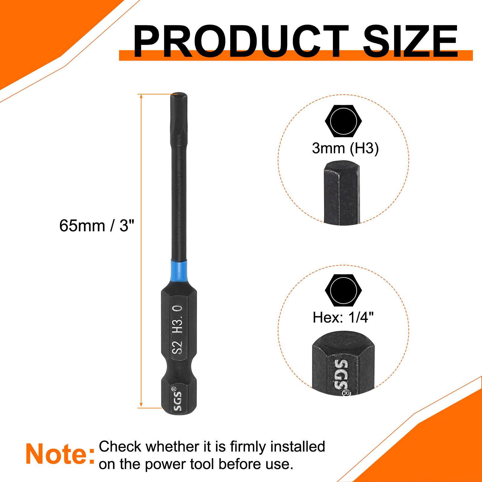 H1.5 H2 H2.5 H3 H4 H5 H6 Magnetic Hexagon Impact Drivers Screwdriver Bit 1/4 Hex Shank S2 Steel Metric Hex Head Wrench Bit 1pcs
H1.5 H2 H2.5 H3 H4 H5 H6 Magnetic Hexagon Impact Drivers Screwdriver Bit 1/4 Hex Shank S2 Steel Metric Hex Head Wrench Bit 1pcs