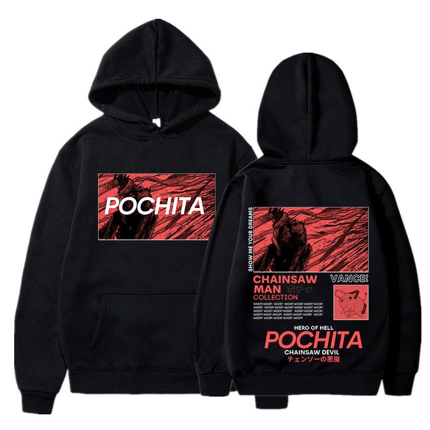 Толстовки с капюшоном Pochita в стиле аниме «Человек из бензопилы», толстовки с длинными рукавами и мультяшной графикой, готические мужские и женские модные свободные пуловеры, уличная одежда
Толстовки с капюшоном Pochita в стиле аниме «Человек из бензопилы», толстовки с длинными рукавами и мультяшной графикой, готические мужские и женские модные свободные пуловеры, уличная одежда