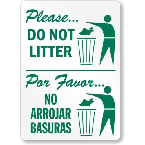Bilingual Do Not Trash Litter Aluminum Weatherproof SignAluminum 20x30cm(7.8x11.8inch)
Bilingual Do Not Trash Litter Aluminum Weatherproof SignAluminum 20x30cm(7.8x11.8inch)