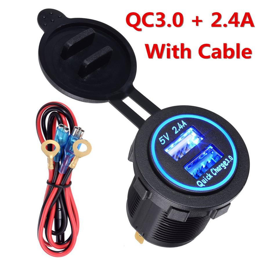 Dual USB Charger Socket Power Outlet Quick Charge 3.0 & 2.4A Port for Car Boat Marine Rv Mobile
Dual USB Charger Socket Power Outlet Quick Charge 3.0 & 2.4A Port for Car Boat Marine Rv Mobile