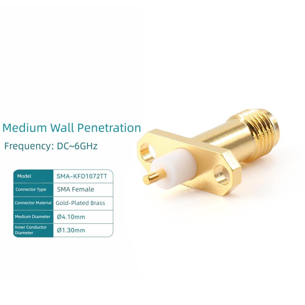 Copper Material SMA Female Connector Four-hole Flange Square Flange Panel Mount Connector Gold Plating Two-hole Flange
Copper Material SMA Female Connector Four-hole Flange Square Flange Panel Mount Connector Gold Plating Two-hole Flange