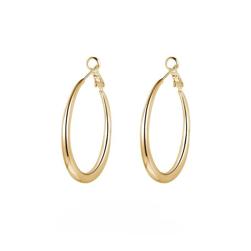 Fashionable Large Circle Plain Ring Earrings, Women s High-end Feeling Ear Clips, Earrings, New Popular Earrings, Earrings 4cm
Fashionable Large Circle Plain Ring Earrings, Women s High-end Feeling Ear Clips, Earrings, New Popular Earrings, Earrings 4cm