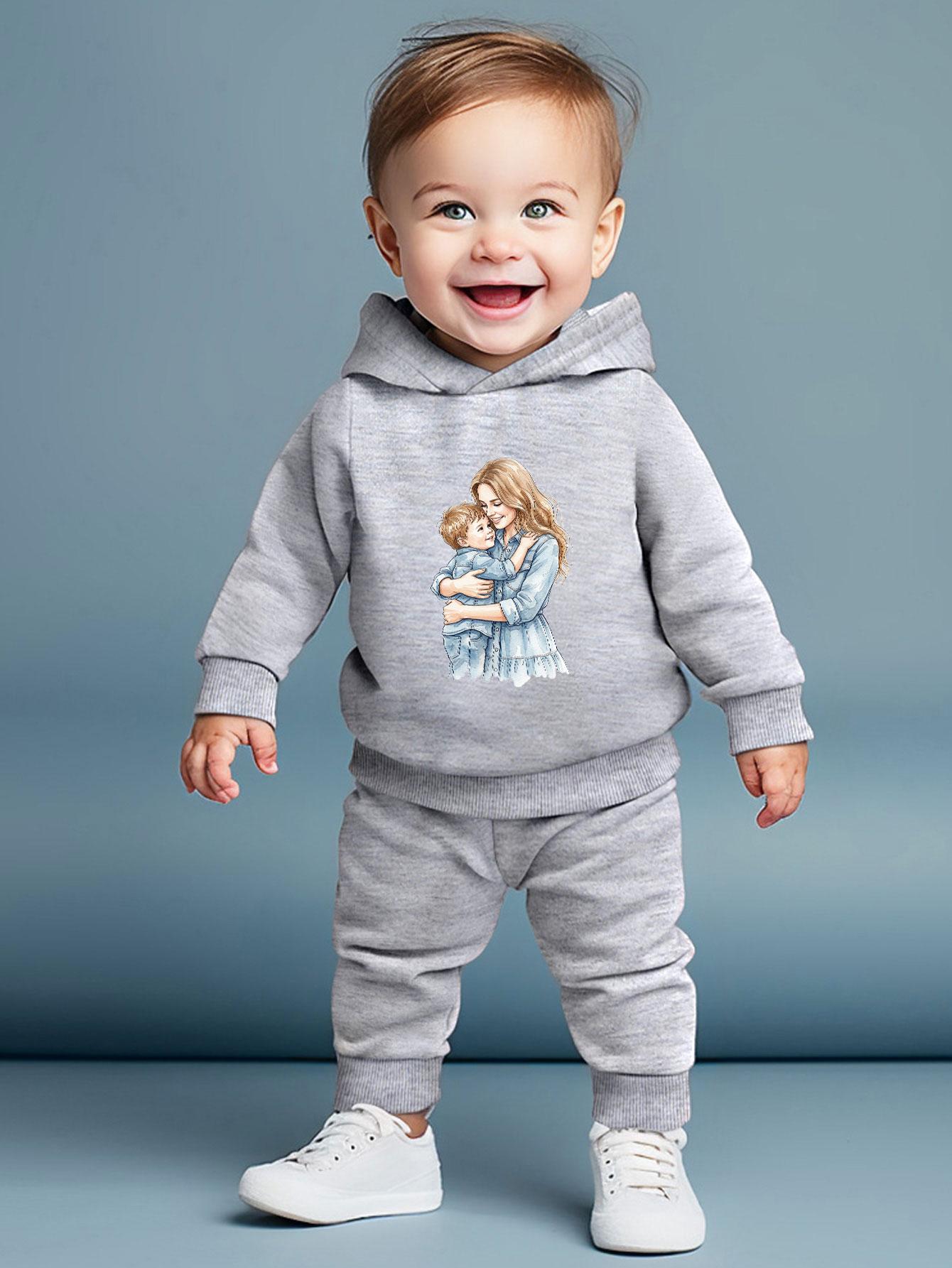 Hooded Parent-child Printed Top & Elastic Cuffed Pants Two-piece Set, Casual Comfortable Versatile Outfit for Boys Daily Outdoor Wear 6-9M серый
Hooded Parent-child Printed Top & Elastic Cuffed Pants Two-piece Set, Casual Comfortable Versatile Outfit for Boys Daily Outdoor Wear 6-9M серый