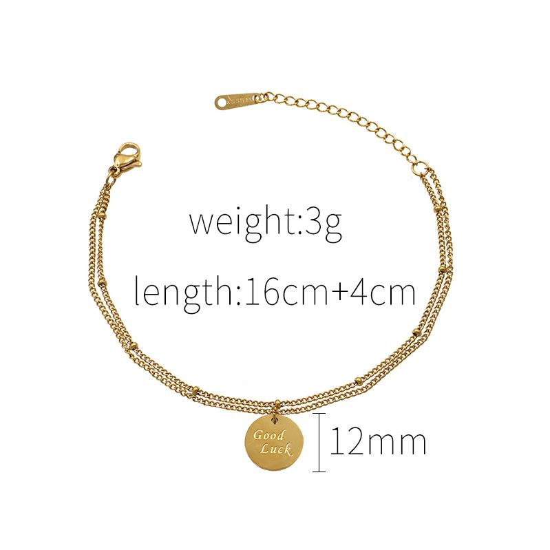 French Stainless Steel Lettering Hand Jewelry Girls Girlfriend Fashion Round Brand Double Chain Titanium Steel Bracelet золотий
French Stainless Steel Lettering Hand Jewelry Girls Girlfriend Fashion Round Brand Double Chain Titanium Steel Bracelet золотий