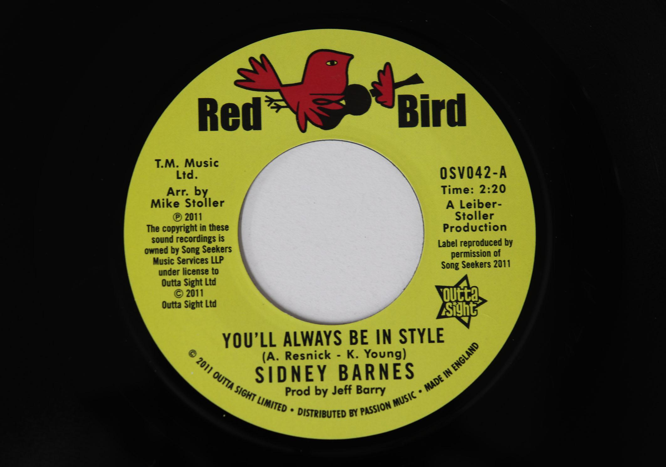7inch Record SIDNEY BARNES Youll Always Be In Style I Hurt OSV042 OUTTA SIGHT 2011 UK SoulFunk Used
7inch Record SIDNEY BARNES Youll Always Be In Style I Hurt OSV042 OUTTA SIGHT 2011 UK SoulFunk Used