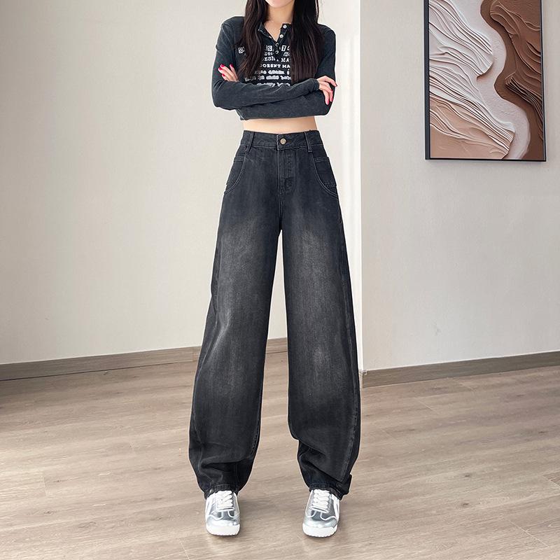Women s Plus Size Black-Gray Straight-Leg Jeans - Spring/Autumn Loose Fit, Slimming Wide-Leg Design for Pear-Shaped Figures. 27
Women s Plus Size Black-Gray Straight-Leg Jeans - Spring/Autumn Loose Fit, Slimming Wide-Leg Design for Pear-Shaped Figures. 27