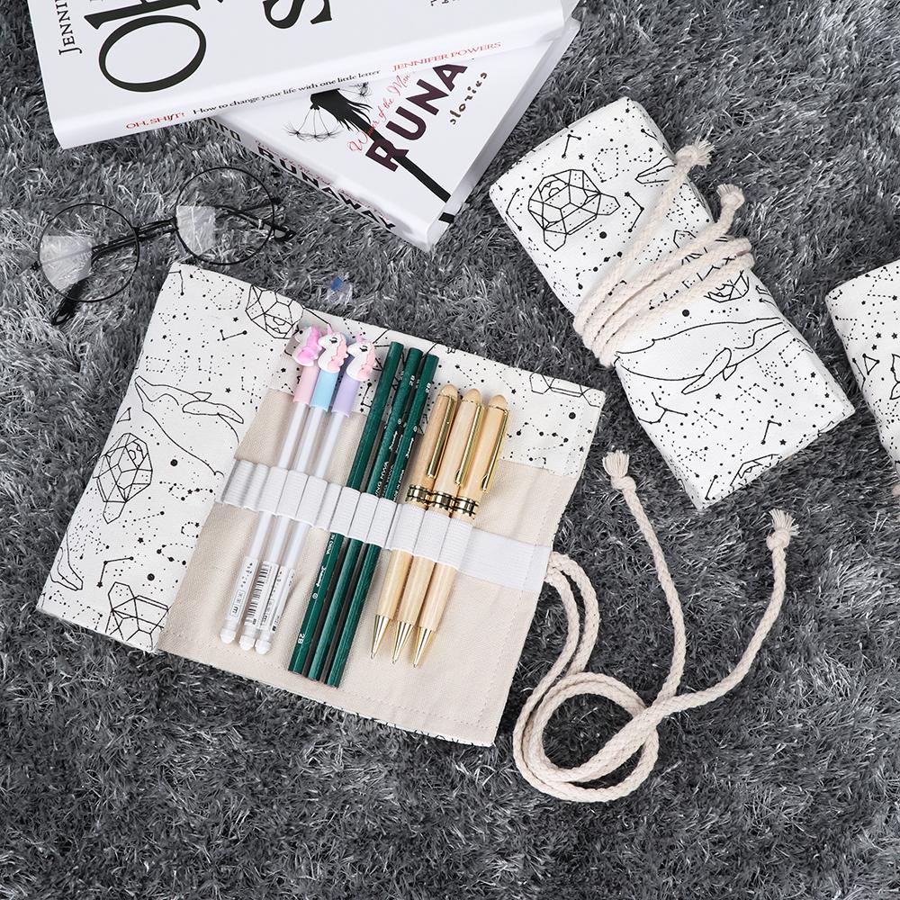 Sketch School Supplies Stationery Constellation Pouch Roll Pencil Case Canvas Cosmetic Brush Bag
Sketch School Supplies Stationery Constellation Pouch Roll Pencil Case Canvas Cosmetic Brush Bag