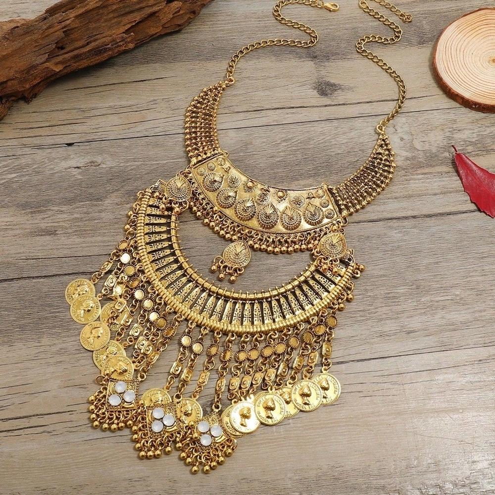 Ethnic Style Vintage Metal Queen Coins Tassel Statement Necklace Women s Party Banquet Jewelry Accessories
Ethnic Style Vintage Metal Queen Coins Tassel Statement Necklace Women s Party Banquet Jewelry Accessories