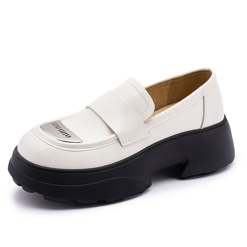 Leather platform loafers women s 2025 new British style retro lightweight black small leather shoes women s heightening women s single shoes 40
Leather platform loafers women s 2025 new British style retro lightweight black small leather shoes women s heightening women s single shoes 40