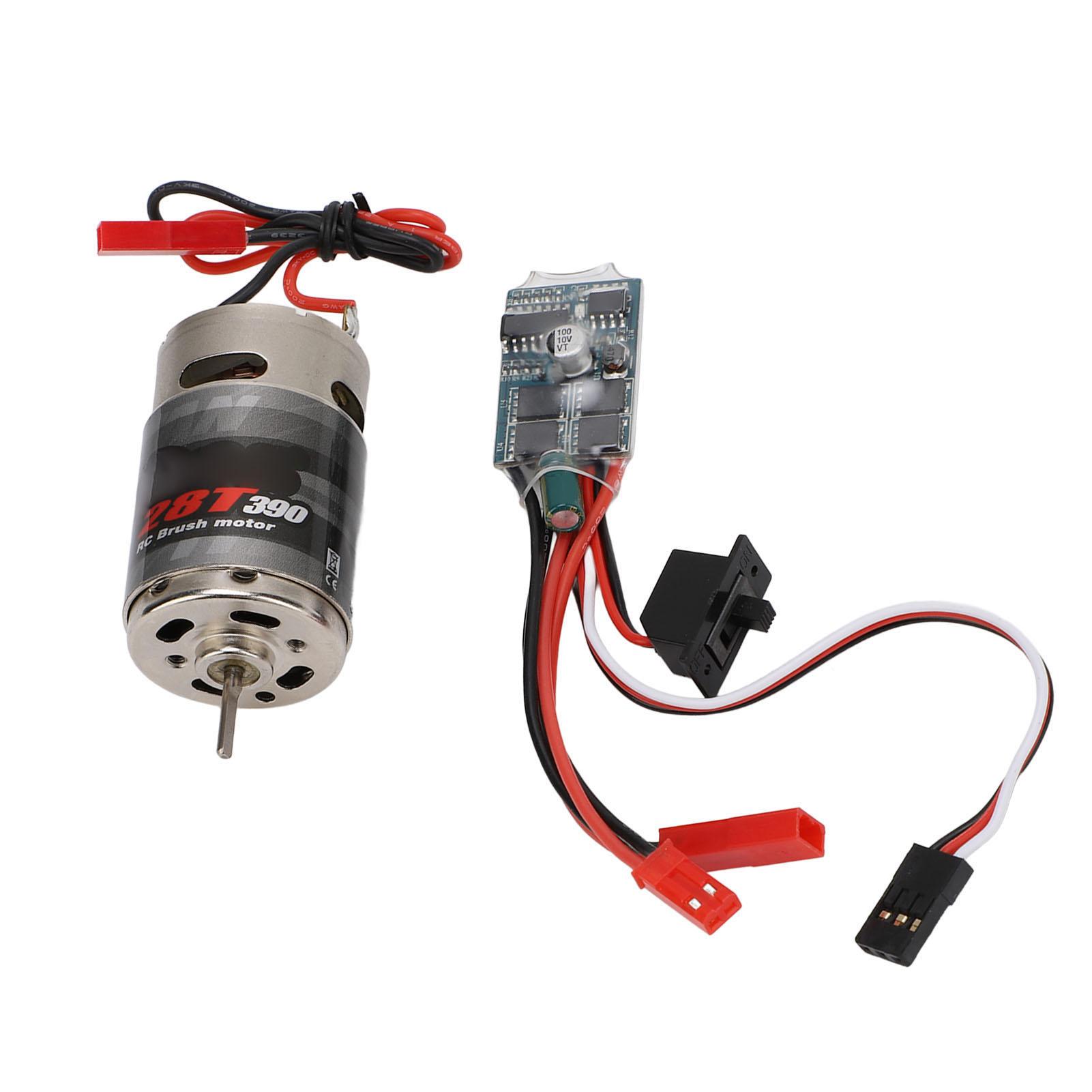 RC Car 390 Brushed Motor 30A JST Plug High Torsion Brushed Motor ESC Set for 116 118 RC Car 7.2V
RC Car 390 Brushed Motor 30A JST Plug High Torsion Brushed Motor ESC Set for 116 118 RC Car 7.2V