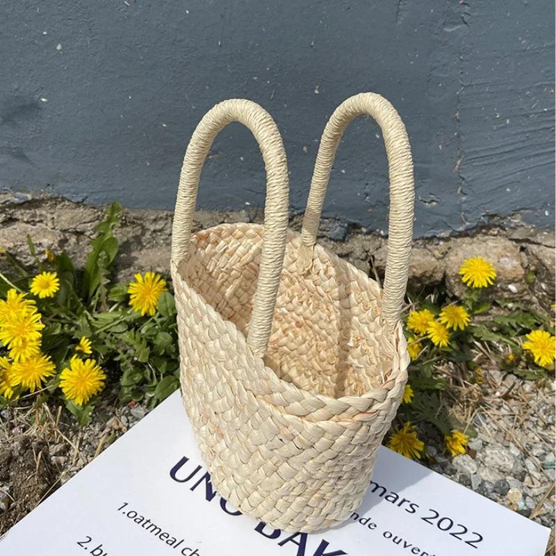 Straw Bag Portable Cute Korean Style All-match Small Basket Shopping Purse Summer Cool Retro
Straw Bag Portable Cute Korean Style All-match Small Basket Shopping Purse Summer Cool Retro