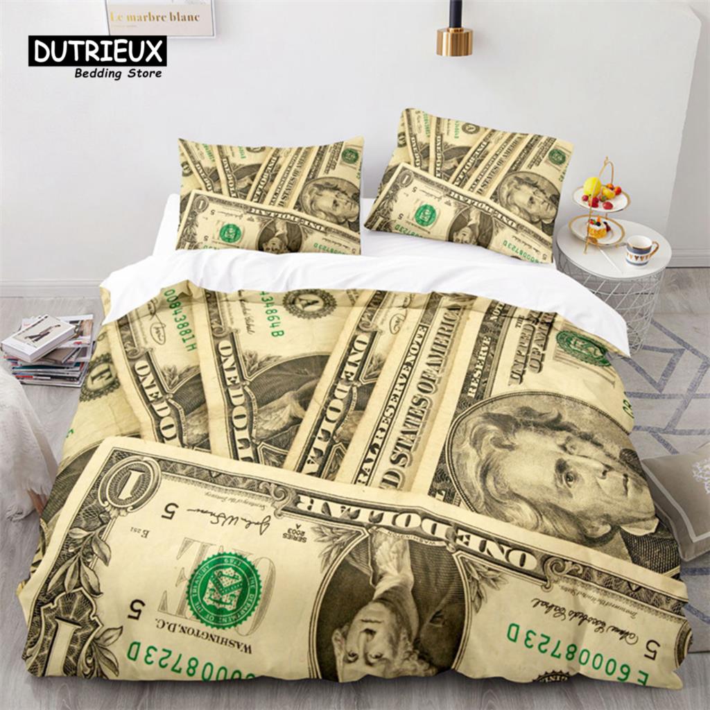 Комплект постельного белья с разноцветными деньгами, долларовые купюры США, комплект пододеяльников с 3D-принтом, покрывало с наволочками, декор для спальни 150x200cm 3pcs
Комплект постельного белья с разноцветными деньгами, долларовые купюры США, комплект пододеяльников с 3D-принтом, покрывало с наволочками, декор для спальни 150x200cm 3pcs
