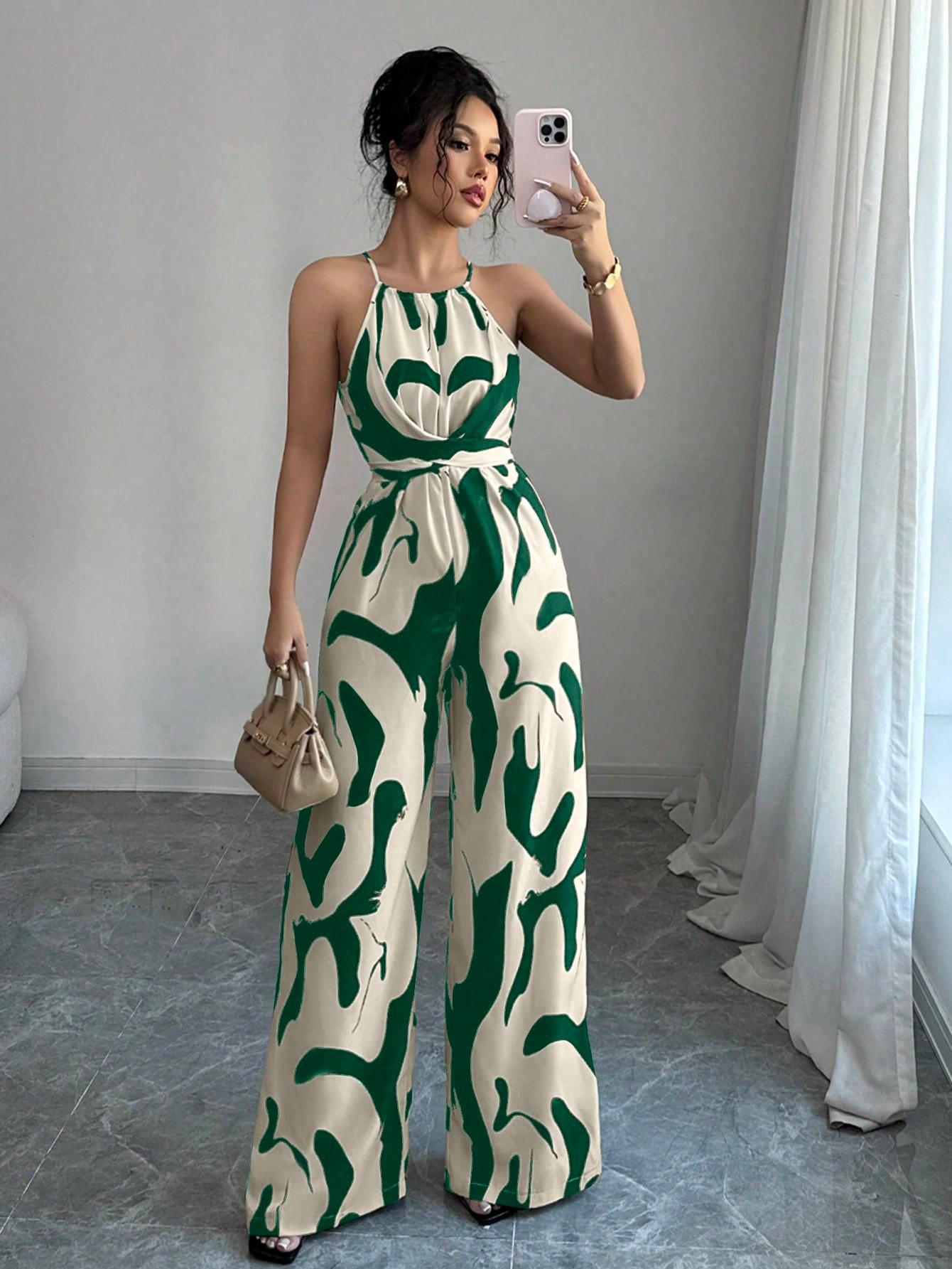Women s 2025 Slimming Black & White Milk Print Halter Jumpsuit with Loose Wide-Leg Pants S темно-зеленого
Women s 2025 Slimming Black & White Milk Print Halter Jumpsuit with Loose Wide-Leg Pants S темно-зеленого