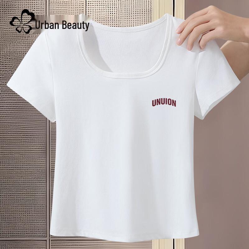 Women s Square Neck Short Sleeve T-Shirt with American Retro Logo
Women s Square Neck Short Sleeve T-Shirt with American Retro Logo