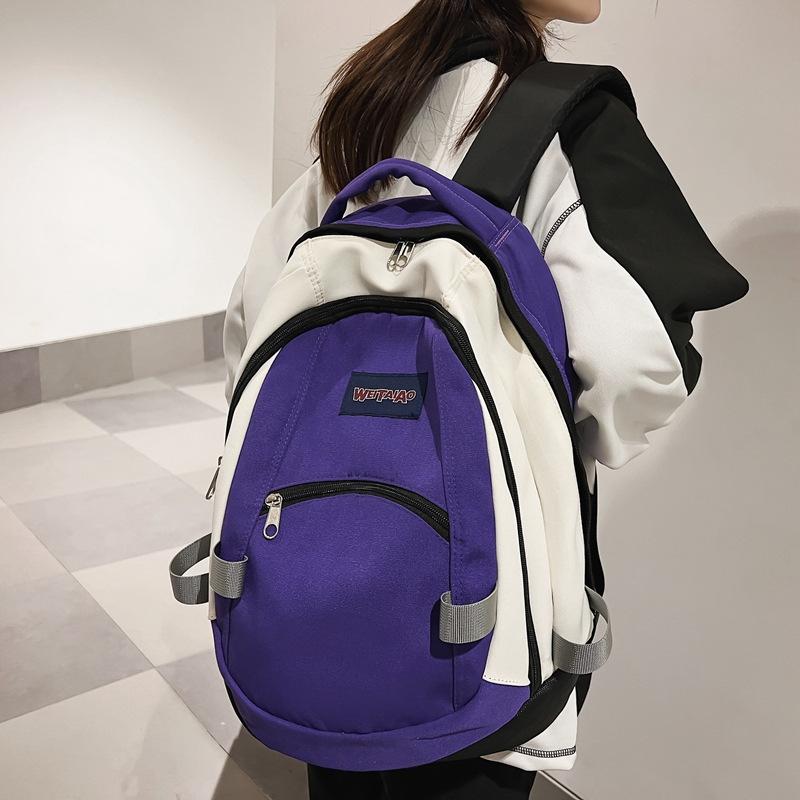 Trendy girl schoolbag student nylon backpack large capacity personalized contrasting color backpack college student backpack фіолетовий
Trendy girl schoolbag student nylon backpack large capacity personalized contrasting color backpack college student backpack фіолетовий