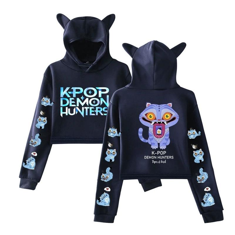 KPop Demon Hunters Hoodie Sweatshirts Crop top Hoodies Pullovers for Girls Cat Ear Youth Fashion Clothes Streetwear XXS темно-синього кольору
KPop Demon Hunters Hoodie Sweatshirts Crop top Hoodies Pullovers for Girls Cat Ear Youth Fashion Clothes Streetwear XXS темно-синього кольору