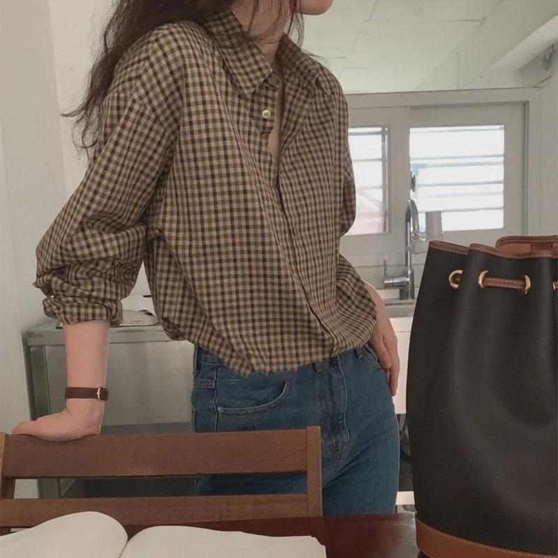 Women s Retro Houndstooth Long Sleeve Shirt - Loose Fit, Autumn 2024 Style Double Extra Large
Women s Retro Houndstooth Long Sleeve Shirt - Loose Fit, Autumn 2024 Style Double Extra Large