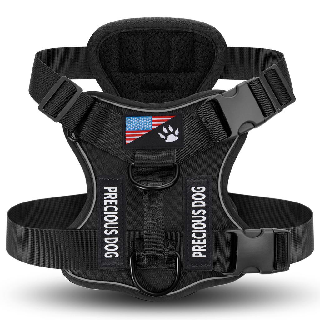 Tactical Dog Harness With Reflective Nylon Material Adjustable Nochoke Fit For Large Dogs StyleB,XS
Tactical Dog Harness With Reflective Nylon Material Adjustable Nochoke Fit For Large Dogs StyleB,XS