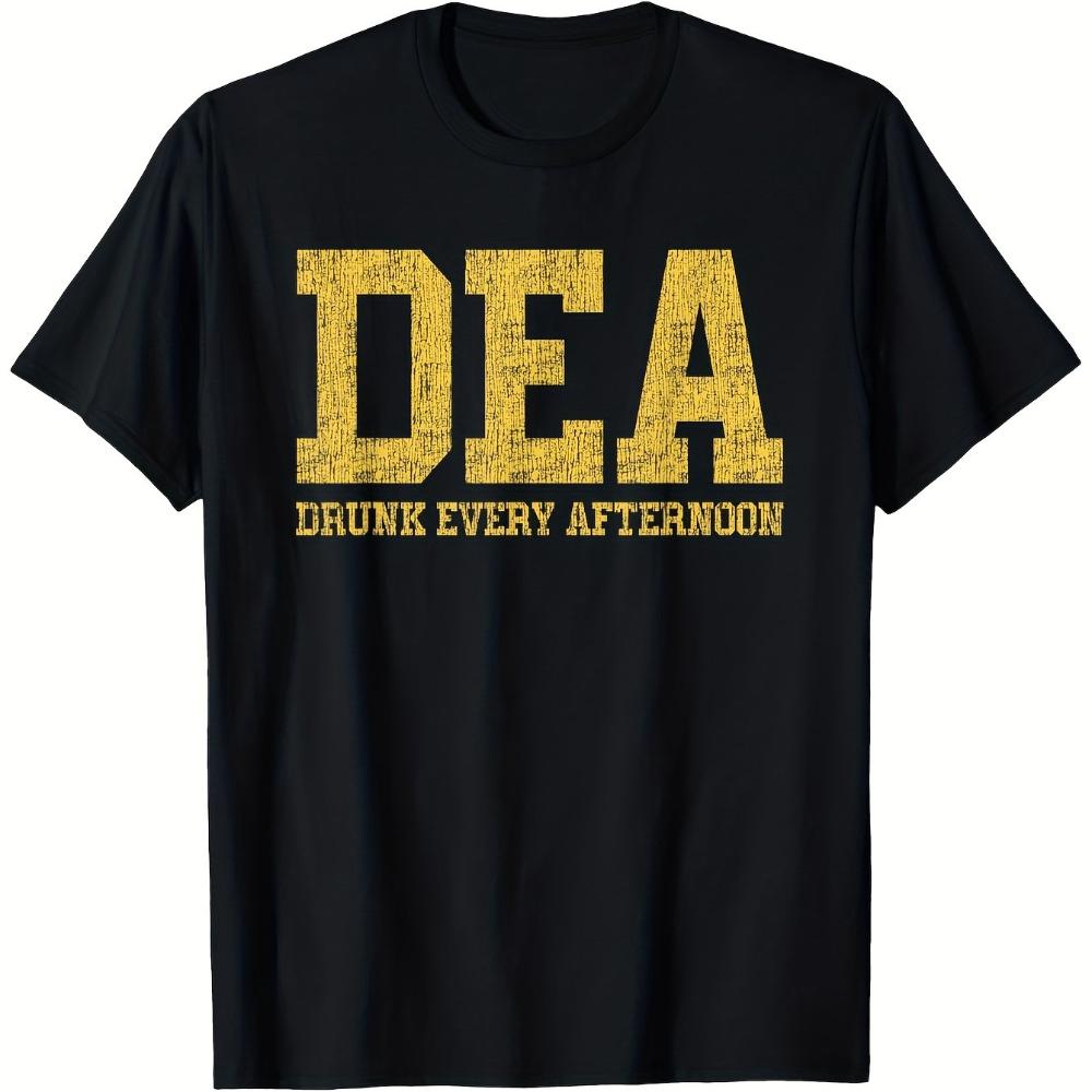 Unisex DEA Drunk Every Afternoon Graphic TShirt Soft Breathable Cotton Casual Street Style Black Crew Neck Short Sleeve S
Unisex DEA Drunk Every Afternoon Graphic TShirt Soft Breathable Cotton Casual Street Style Black Crew Neck Short Sleeve S