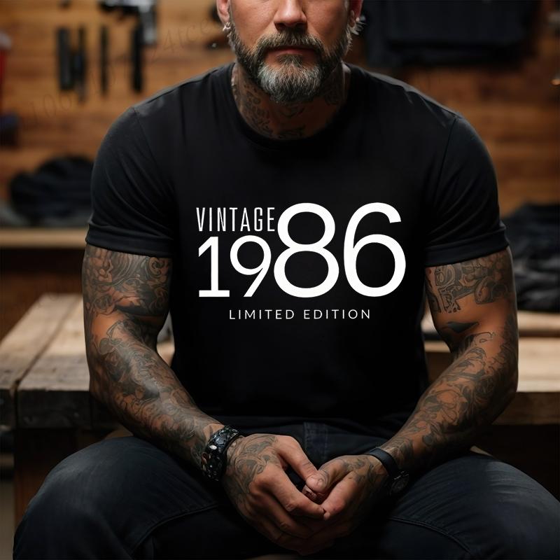 Men T Shirt 1986 Print T-Shirts Summer Round Neck Breathable Casual Short Sleeve Tops Vintage 19686/1976/1956/ Fashion T-Shirt 5XL різнокольоровий
Men T Shirt 1986 Print T-Shirts Summer Round Neck Breathable Casual Short Sleeve Tops Vintage 19686/1976/1956/ Fashion T-Shirt 5XL різнокольоровий