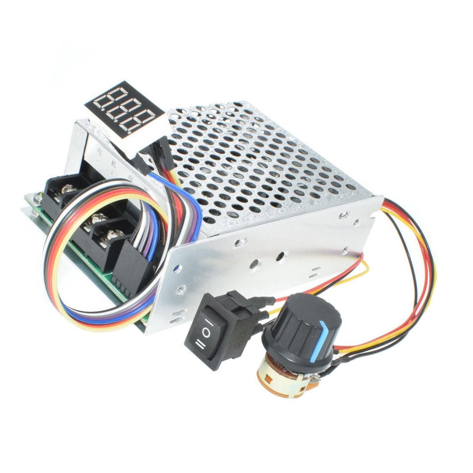 DC 10-55V MAX 60A PWM Контролер швидкості двигуна CW CCW Реверсивний 12V 24V 36V
DC 10-55V MAX 60A PWM Контролер швидкості двигуна CW CCW Реверсивний 12V 24V 36V