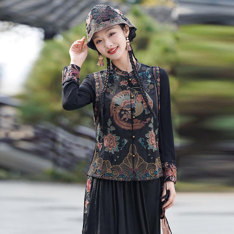 2025 Women s Ethnic Embroidered Tencel Jacquard Sleeveless Cardigan Vest XXL червоний
2025 Women s Ethnic Embroidered Tencel Jacquard Sleeveless Cardigan Vest XXL червоний