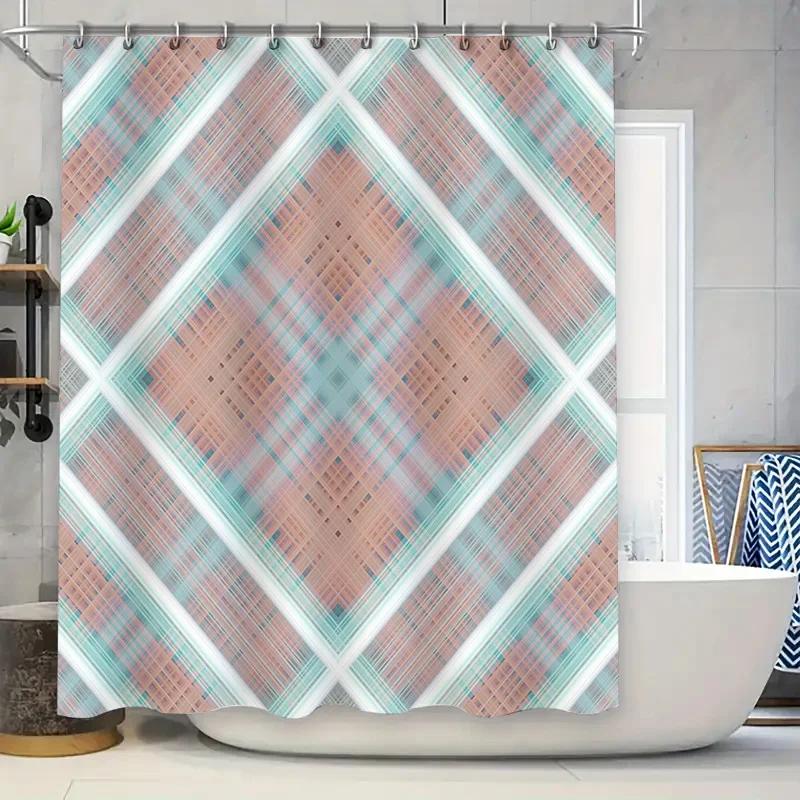Vibrant Geometric Shower Curtain Pink Black Pattern For Bathrooms Decorate Home Waterproof Fabric Bathtub Covering Size Customiz W60H190(CM)-1 Pcs
Vibrant Geometric Shower Curtain Pink Black Pattern For Bathrooms Decorate Home Waterproof Fabric Bathtub Covering Size Customiz W60H190(CM)-1 Pcs