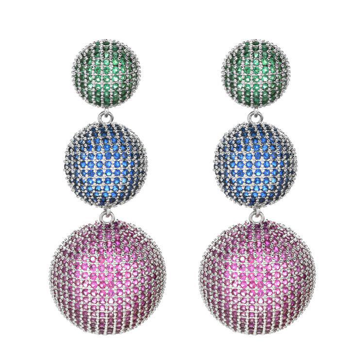 European & American Chic Tassel Zircon Earrings - Elegant Semicircle Design for Women s Wedding & Party Jewelry.
European & American Chic Tassel Zircon Earrings - Elegant Semicircle Design for Women s Wedding & Party Jewelry.