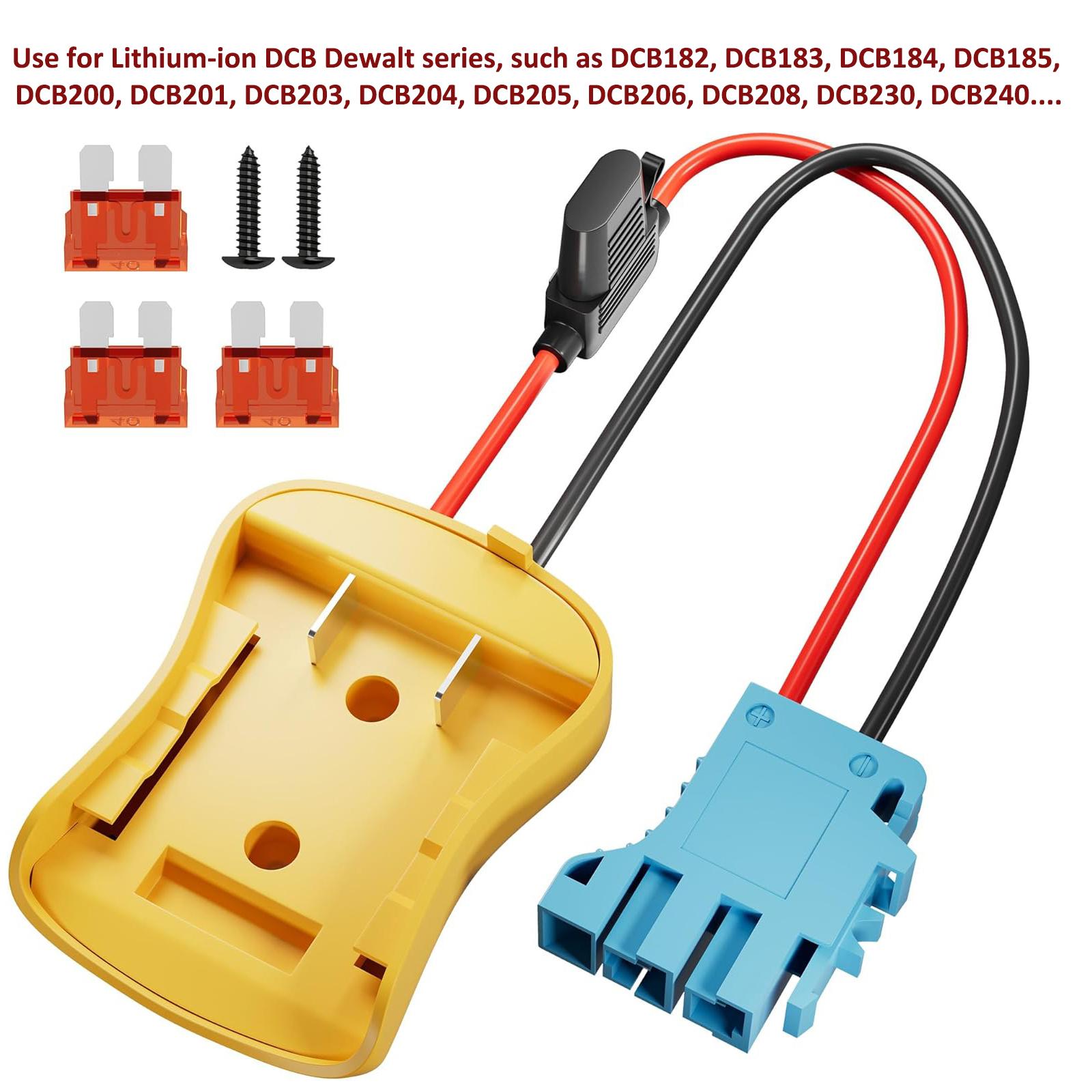 20V Battery Adapter for Dewalt Power Wheel Adapter with Wire Harness Connector 12 AWG Wire Compatible with Fisher 12 Volt Power
20V Battery Adapter for Dewalt Power Wheel Adapter with Wire Harness Connector 12 AWG Wire Compatible with Fisher 12 Volt Power