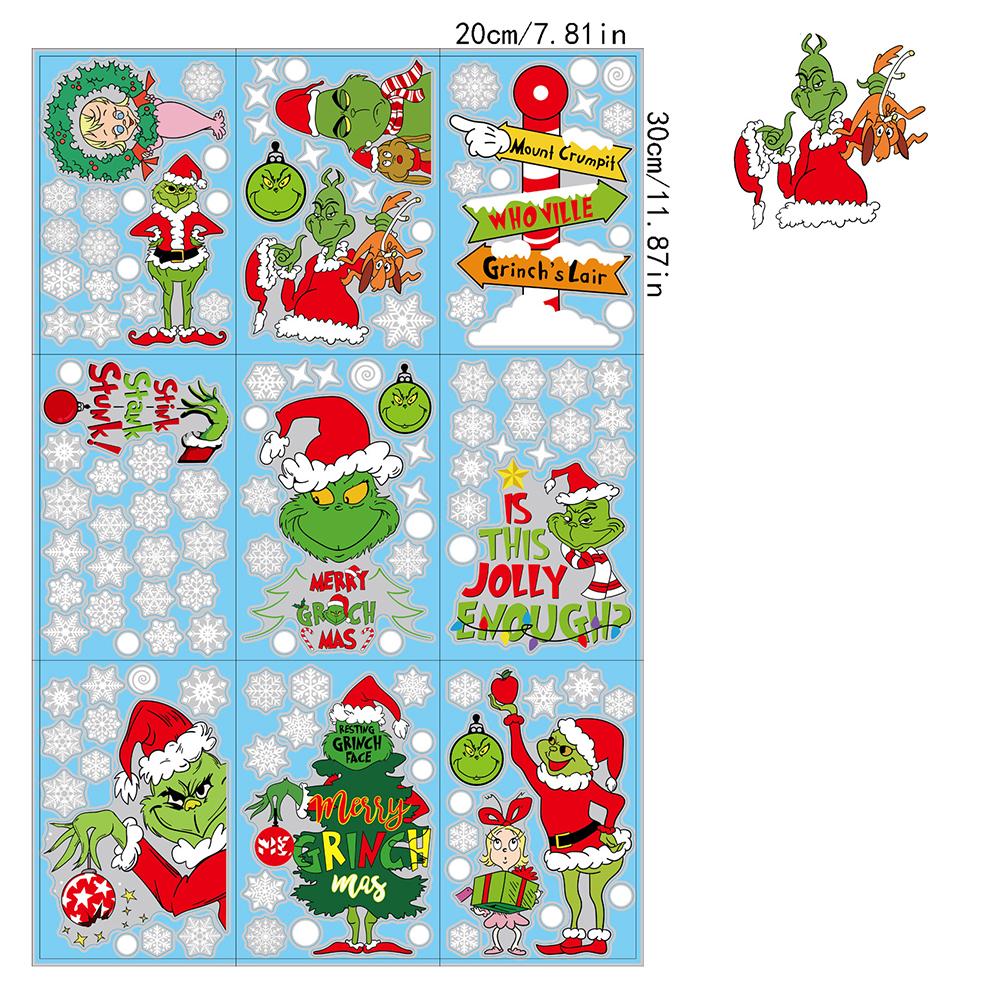 New 9 Sheet Christmas Window Double-Side Stickers for Home School Office Decoration
New 9 Sheet Christmas Window Double-Side Stickers for Home School Office Decoration