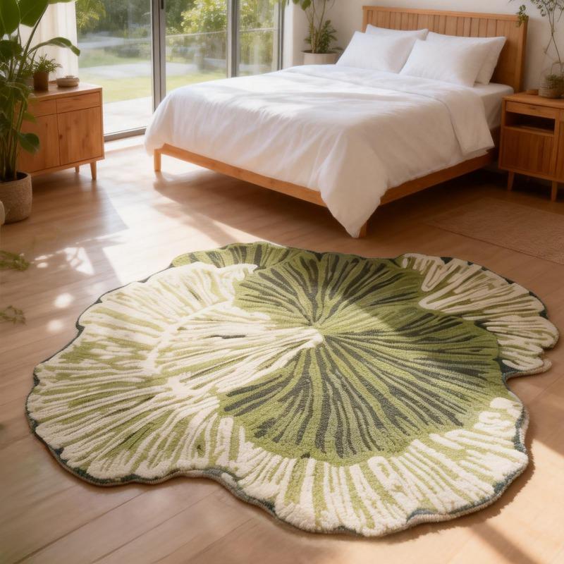 80x90cm Irregular Lotus Leaf Shaped Area Rug Aesthetic Art Non-slip Floor Mat for Bedroom Living Room Study Home Decor 80x90CM зелений
80x90cm Irregular Lotus Leaf Shaped Area Rug Aesthetic Art Non-slip Floor Mat for Bedroom Living Room Study Home Decor 80x90CM зелений