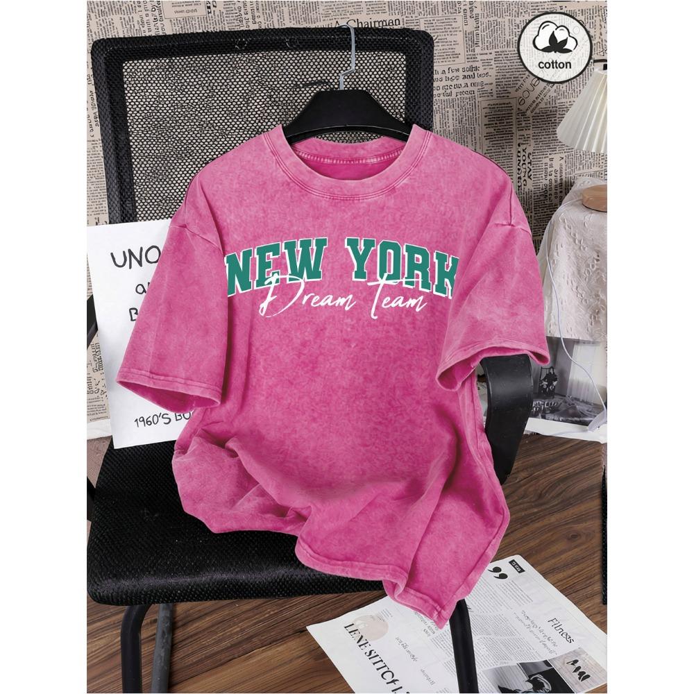 New York Dream Team Letter Prints Washed T-Shirts Mens Oversize Cotton T Shirt Summer Distressed O-Neck Top Tees 3XL
New York Dream Team Letter Prints Washed T-Shirts Mens Oversize Cotton T Shirt Summer Distressed O-Neck Top Tees 3XL