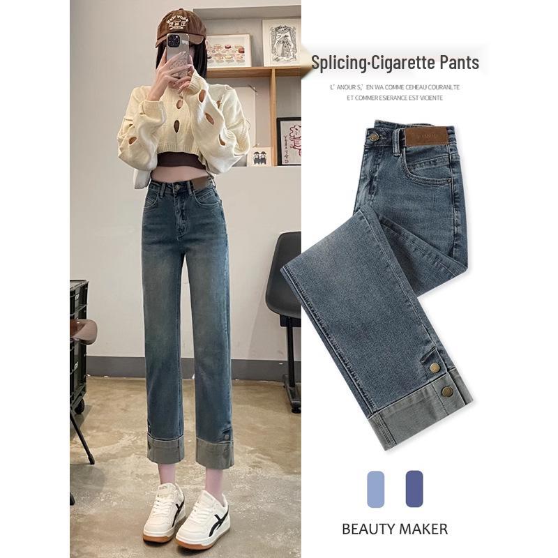Cement Grey High Waist Slim Fit Cropped Cigarette Pants for Women - 2024 Spring/Autumn Collection Extra Small
Cement Grey High Waist Slim Fit Cropped Cigarette Pants for Women - 2024 Spring/Autumn Collection Extra Small