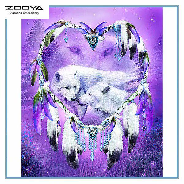 ZOOYA DIY 3D Алмазная картина животное волк вышивка крестиком домашний декор 
ZOOYA DIY 3D Алмазная картина животное волк вышивка крестиком домашний декор