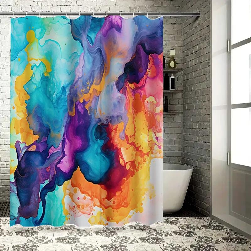 Modern Bathroom Decor Shower Curtain With Vibrant Smoky Patterns For Home Decoration Multi-Color Gradient Smoke Print Shampoo Wa W60H190(CM)-1 Pcs
Modern Bathroom Decor Shower Curtain With Vibrant Smoky Patterns For Home Decoration Multi-Color Gradient Smoke Print Shampoo Wa W60H190(CM)-1 Pcs
