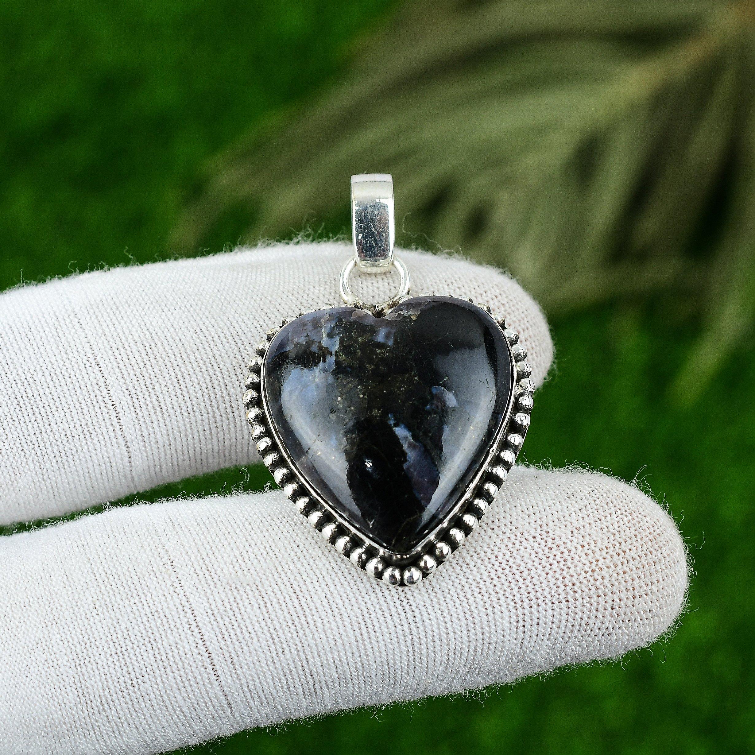 Natural Mystic Merlinite Gemstone Pendant Black 925 Sterling Silver Jewelry
Natural Mystic Merlinite Gemstone Pendant Black 925 Sterling Silver Jewelry