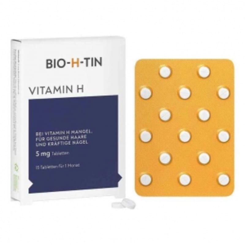 BIO-H-TIN® Вітамін H 5 мг 15 таблеток
BIO-H-TIN® Вітамін H 5 мг 15 таблеток