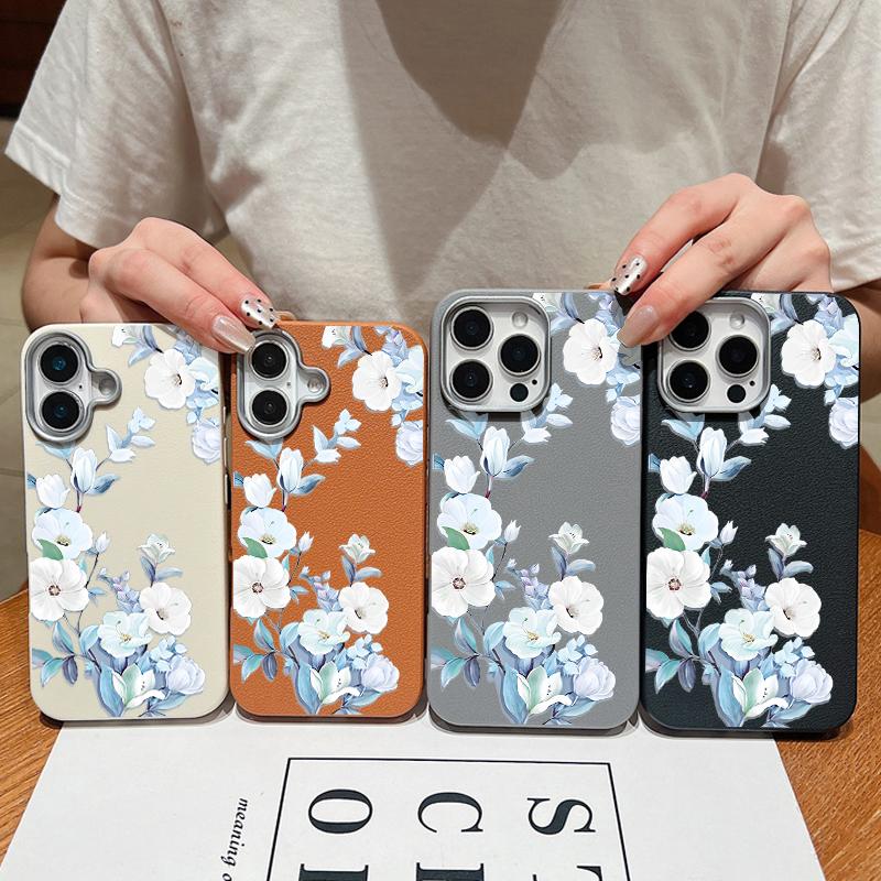 Мягкий матовый чехол с цветочным узором для iPhone 16 Pro Max 15 Pro 14 13 12 11, защитный чехол-бампер из ТПУ с текстурой кожи и тонким противоударным покрытием iPhone 16 чёрный
Мягкий матовый чехол с цветочным узором для iPhone 16 Pro Max 15 Pro 14 13 12 11, защитный чехол-бампер из ТПУ с текстурой кожи и тонким противоударным покрытием iPhone 16 чёрный
